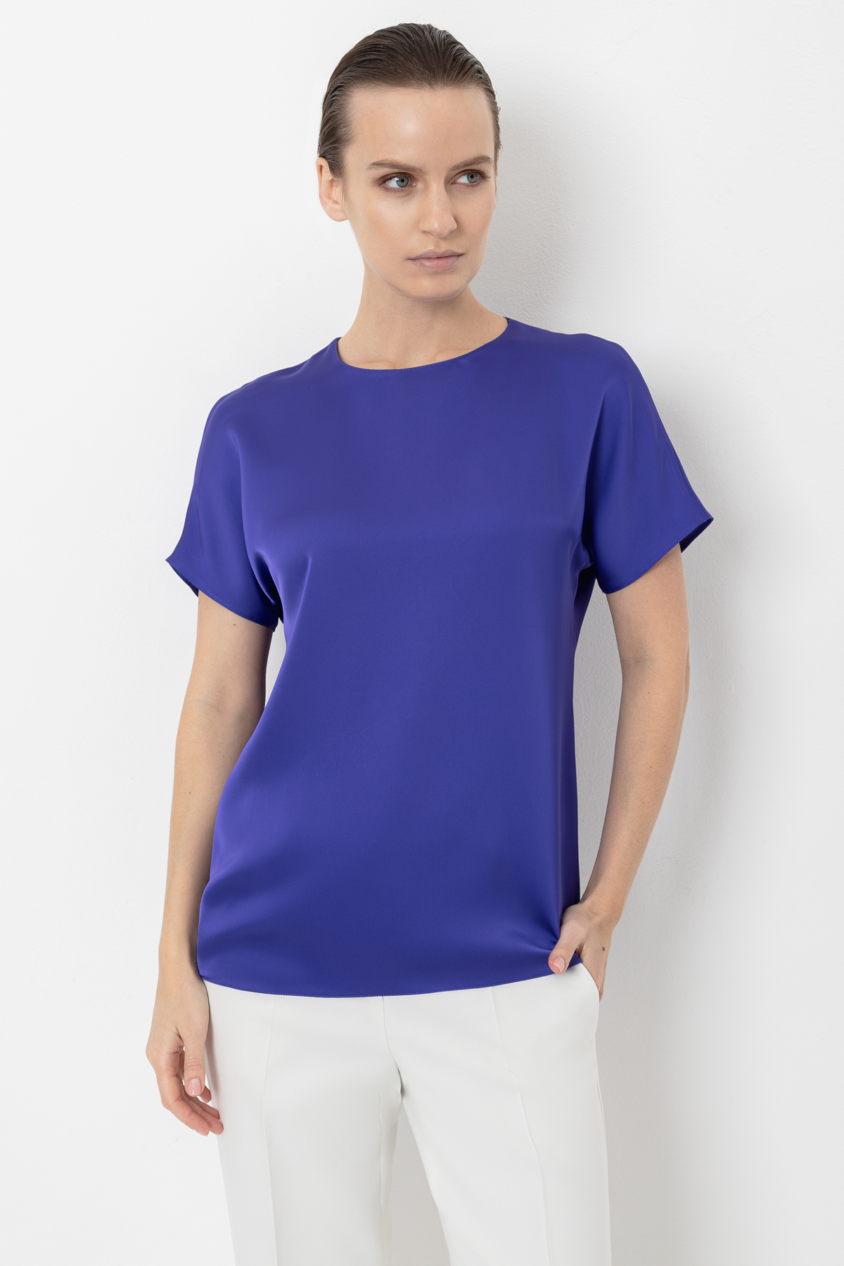 Блузка VASSA&Co, пол женский, цвет фиолетовый, фото №2