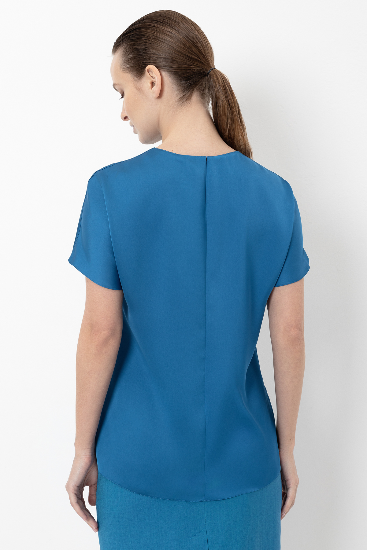 Блузка VASSA&Co, пол женский, цвет синий, фото №5