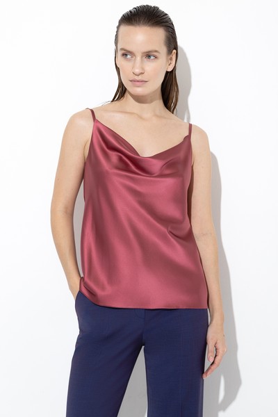 Топ в бельевом стиле VASSA&Co, пол женский, цвет розовый, фото №4