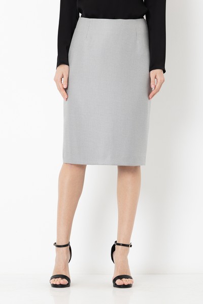 Юбка в мелкую клетку VASSA&Co, пол женский, цвет серый, фото №4
