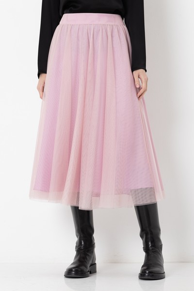 Юбка из сетки VASSA&Co, пол женский, цвет розовый, фото №4