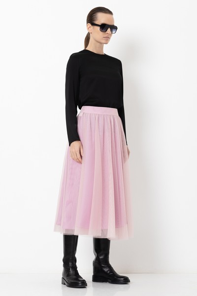 Юбка из сетки VASSA&Co, пол женский, цвет розовый, фото №3