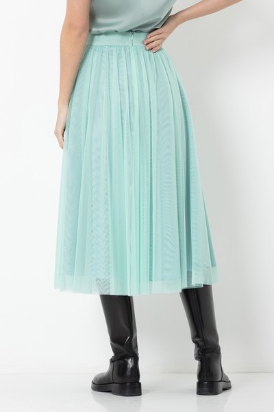 Юбка из сетки VASSA&Co, пол женский, цвет зеленый, фото №4