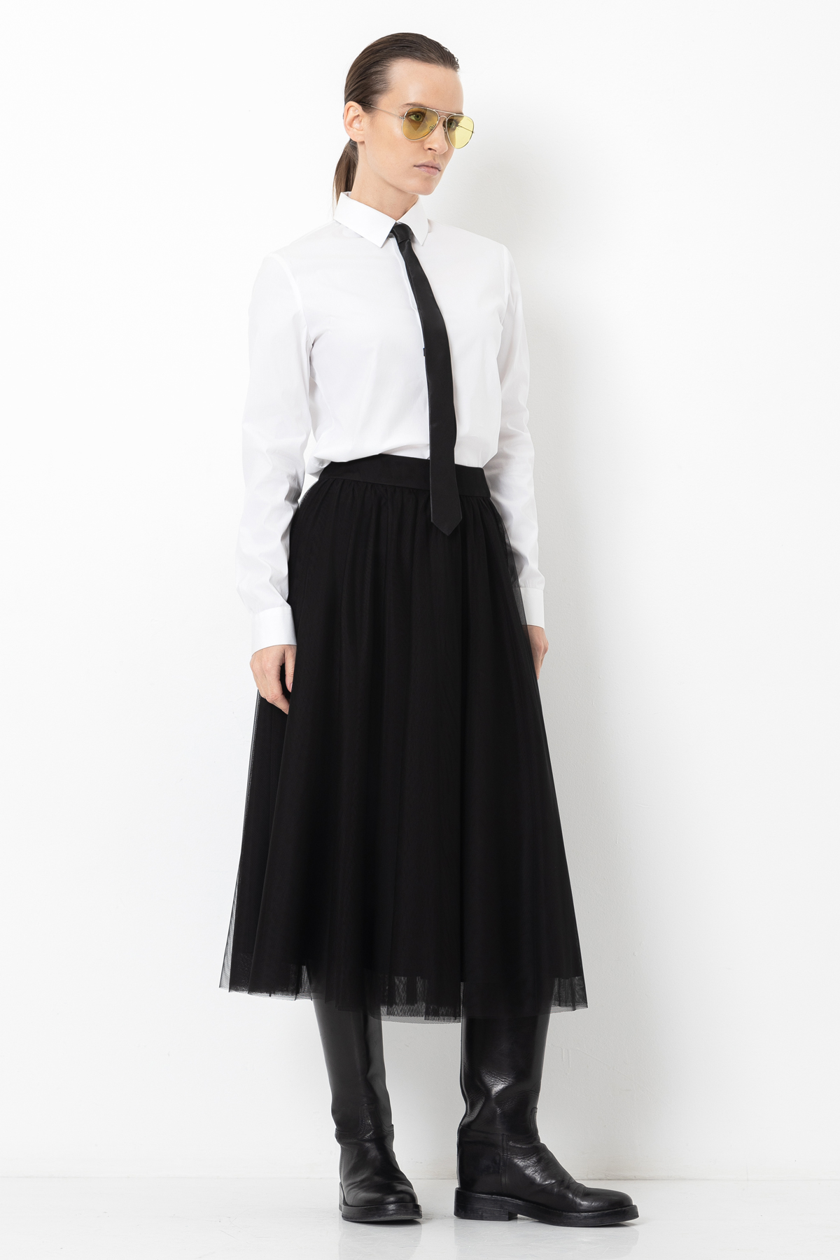 Skirt VASSA&Co, пол female, цвет black
