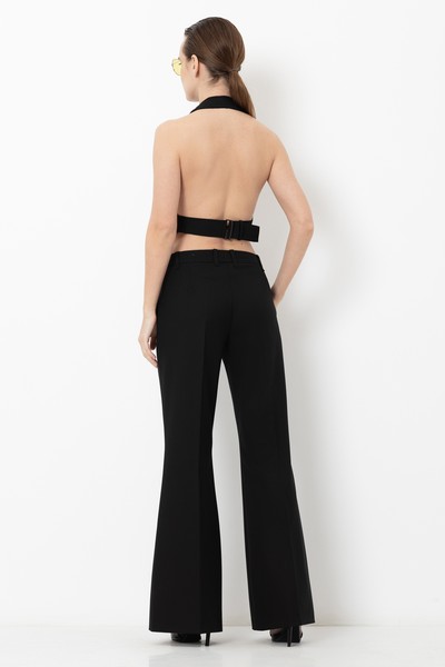 Брюки с контрастной отделкой VASSA&Co, пол женский, цвет черный, фото №3