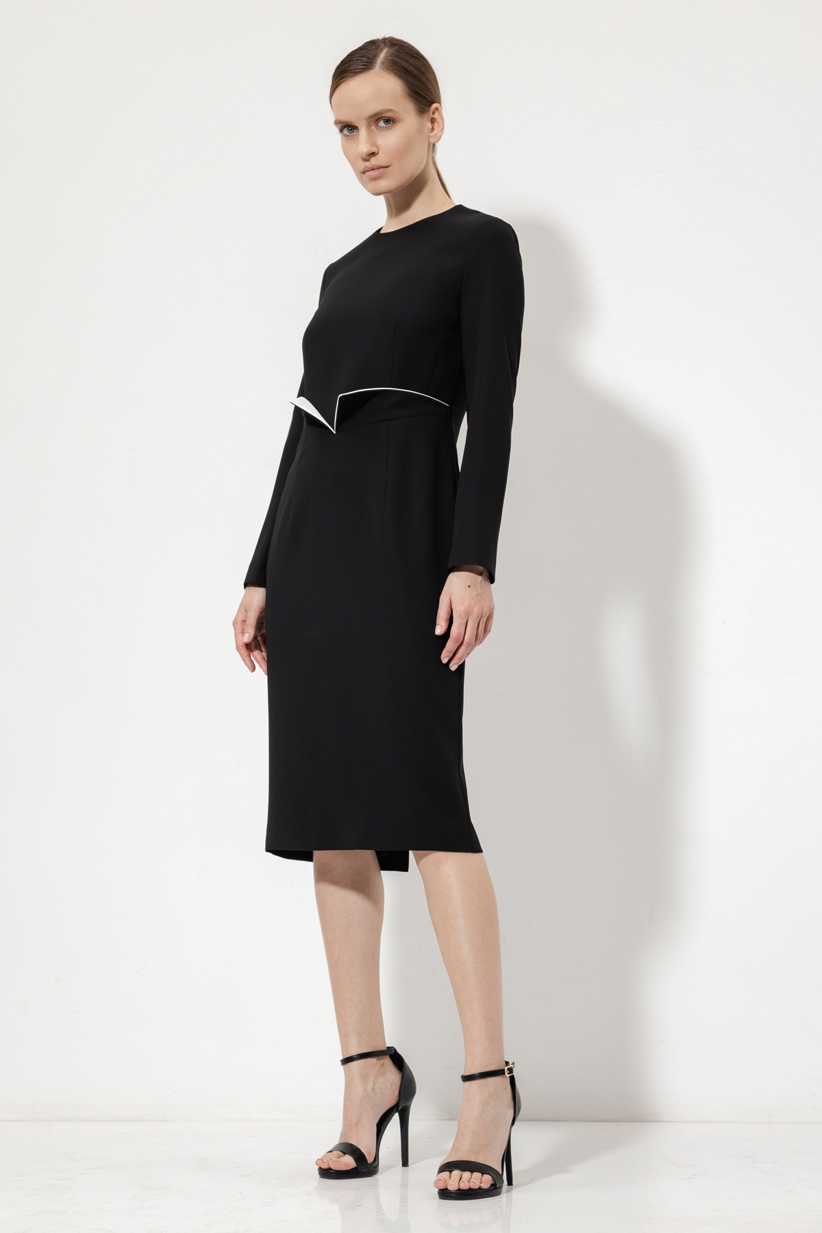 Платье-футляр VASSA&Co, пол женский, цвет черный