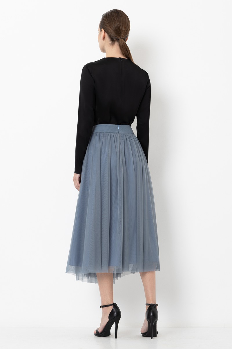 Skirt VASSA&Co, пол female, цвет голубой, фото №5