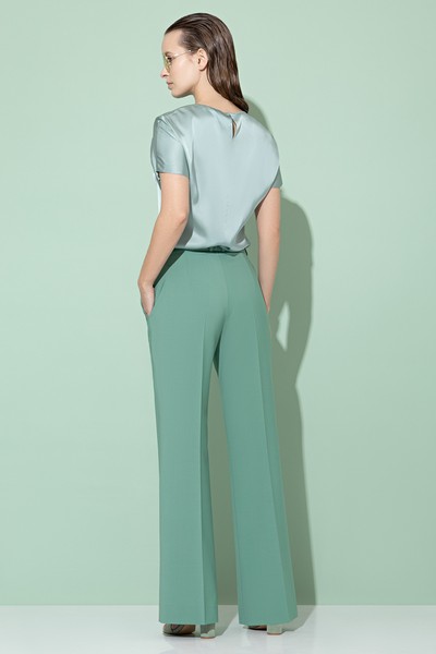 Брюки со стрелками VASSA&Co, пол женский, цвет зеленый, фото №5