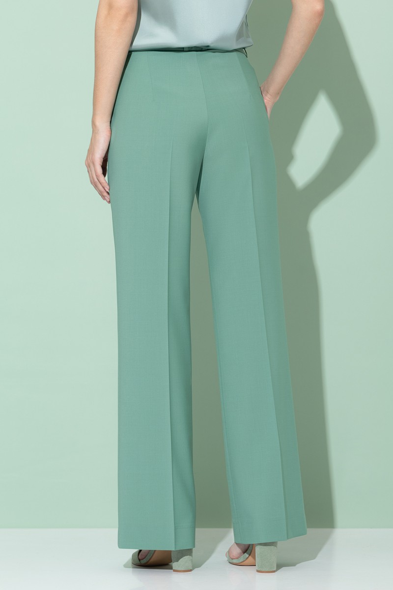 Брюки со стрелками VASSA&Co, пол женский, цвет зеленый, фото №4