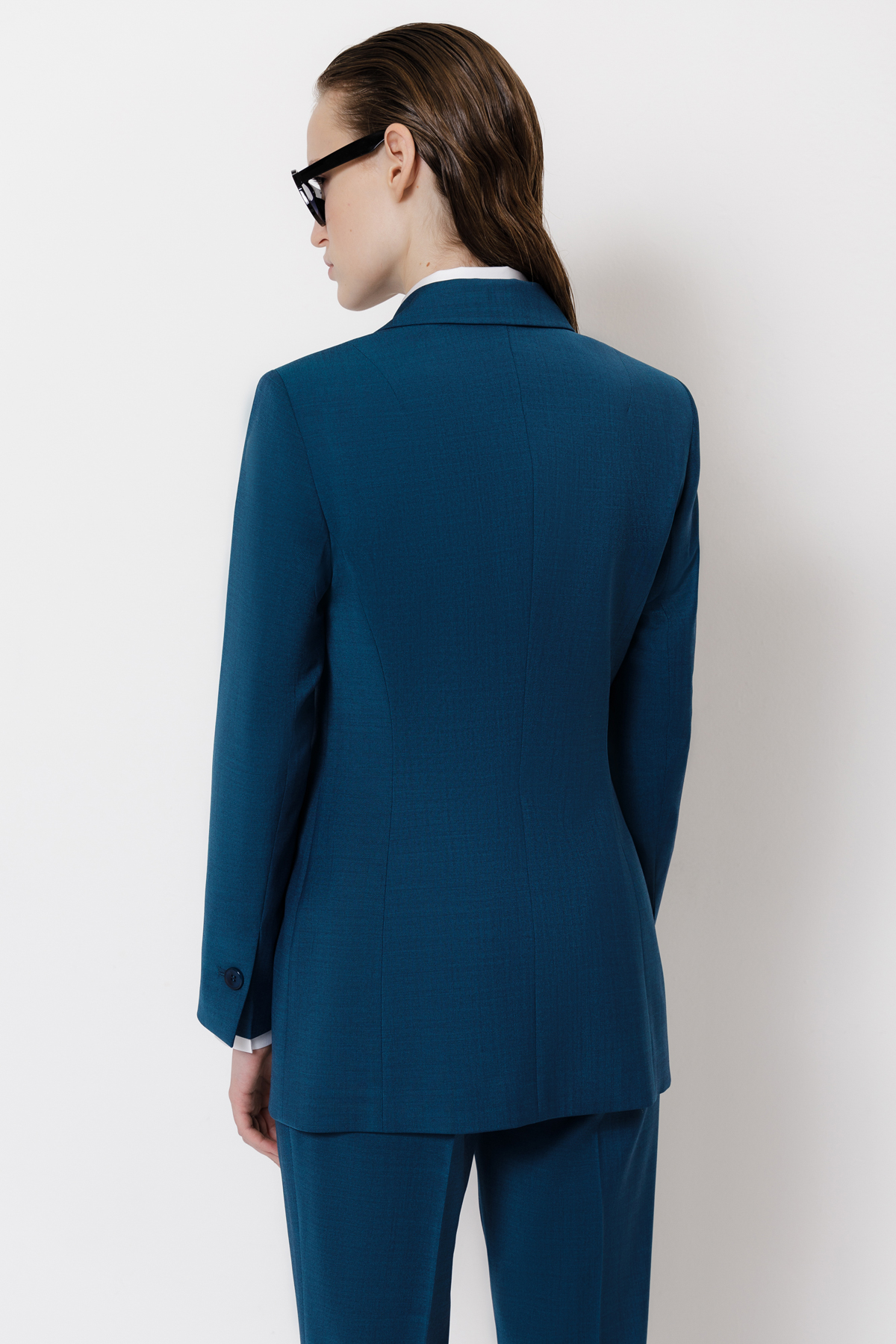 Двубортный жакет VASSA&Co, пол женский, цвет синий, фото №5