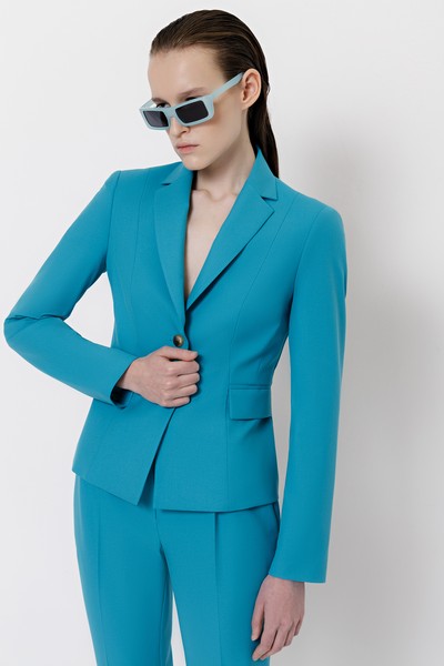 Jacket VASSA&Co, пол female, цвет голубой, фото №4