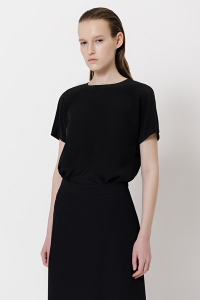 Базовая блузка VASSA&Co, пол женский, цвет черный, фото №3