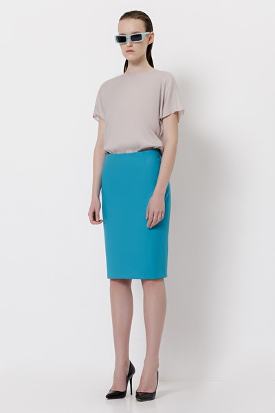 Skirt VASSA&Co, пол female, цвет голубой, фото №2