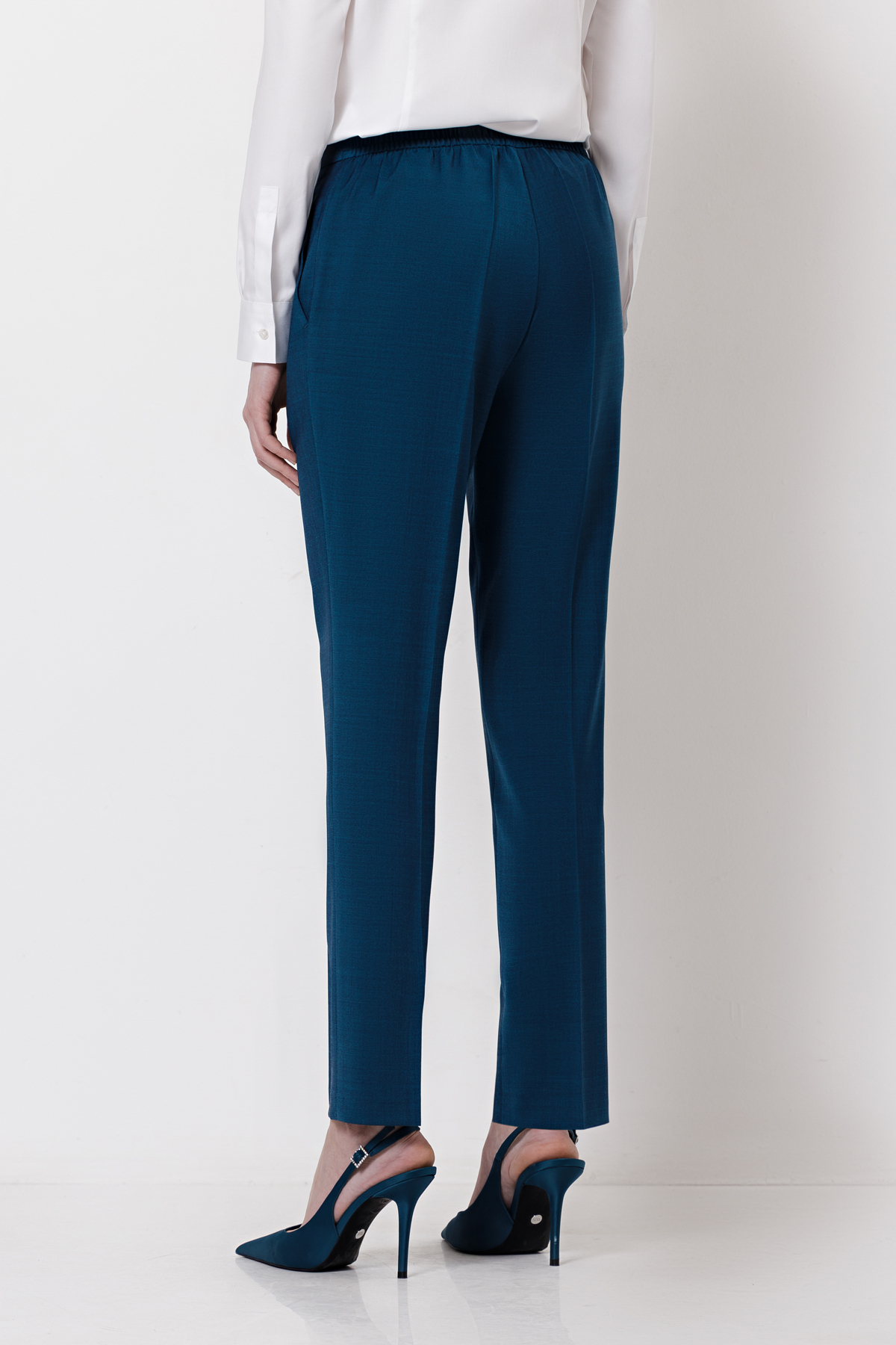 Зауженные брюки VASSA&Co, пол женский, цвет синий, фото №4