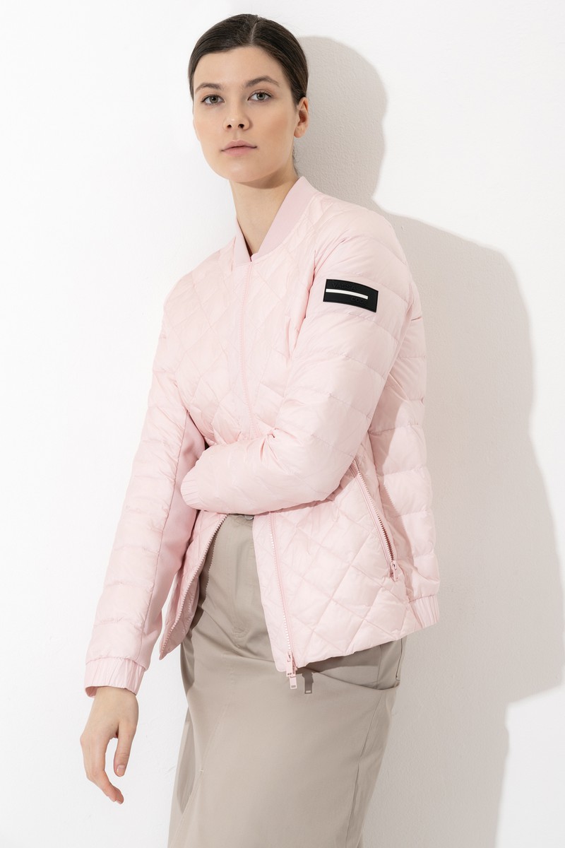 Стеганая куртка VASSA CODE, пол женский, цвет розовый, фото №6