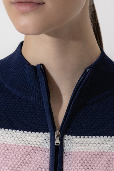 Джемпер с молнией , пол женский, цвет синий, фото №2