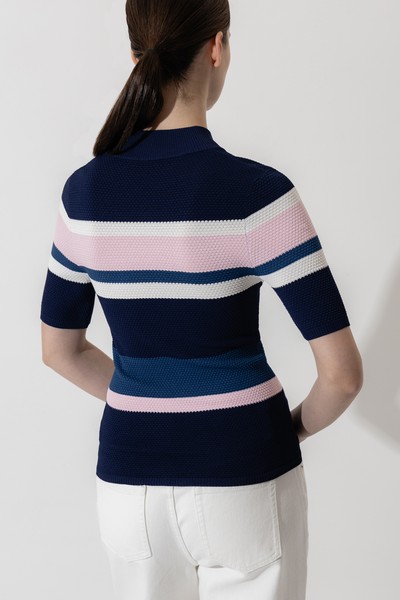 Джемпер с молнией , пол женский, цвет синий, фото №3