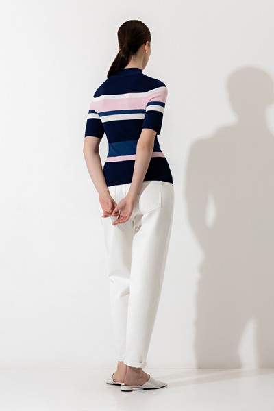 Джемпер с молнией , пол женский, цвет синий, фото №4