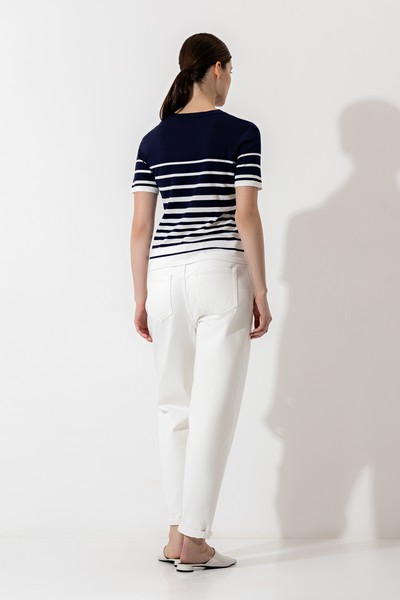 Джемпер в полоску VASSA CODE, пол женский, цвет голубой, фото №4