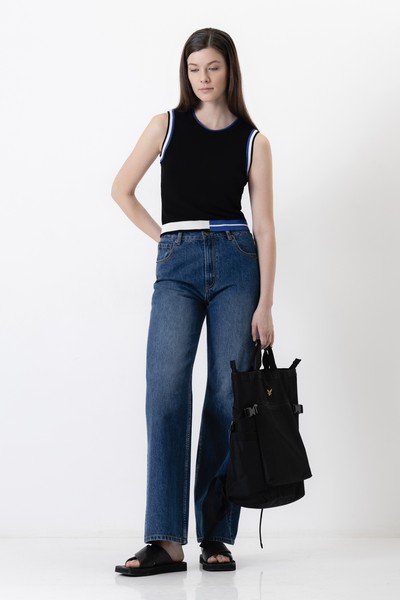 Топ из вискозы и шелка , пол женский, цвет черный, фото №3