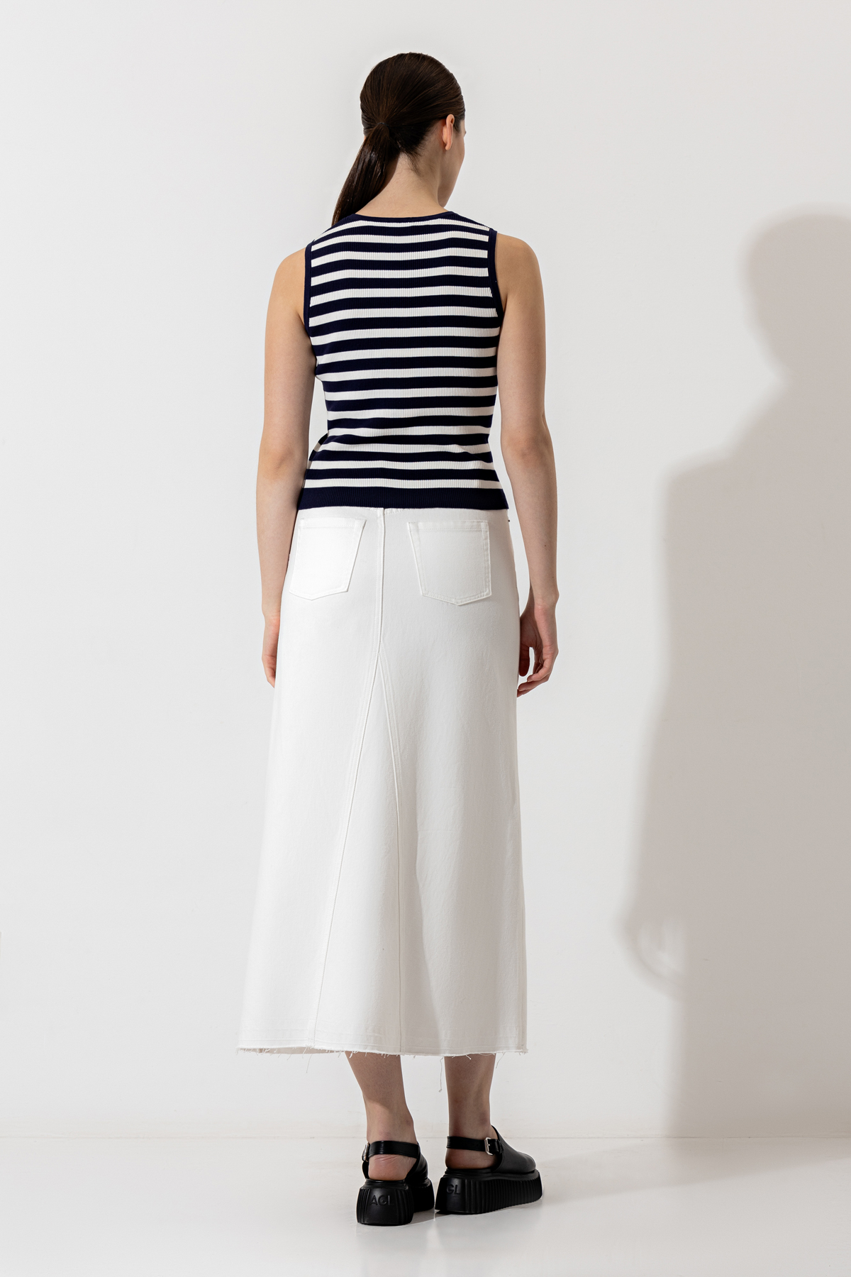 Топ в полоску , пол женский, цвет голубой, фото №2