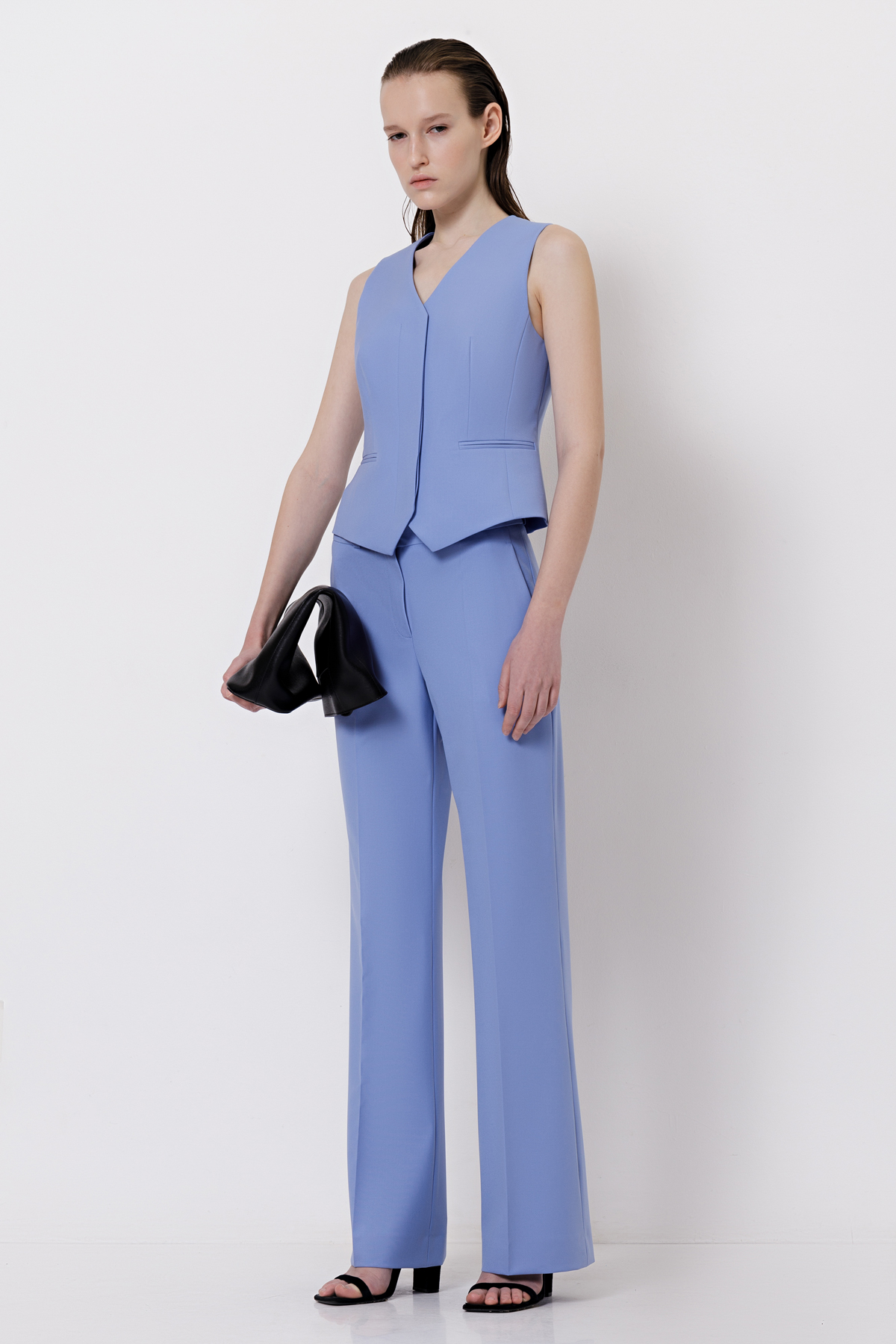 Trousers VASSA&Co, пол female, цвет violet, фото №2