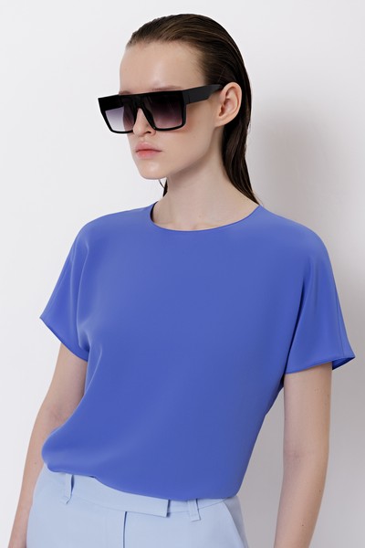 Blouse , пол female, цвет синий, фото №4