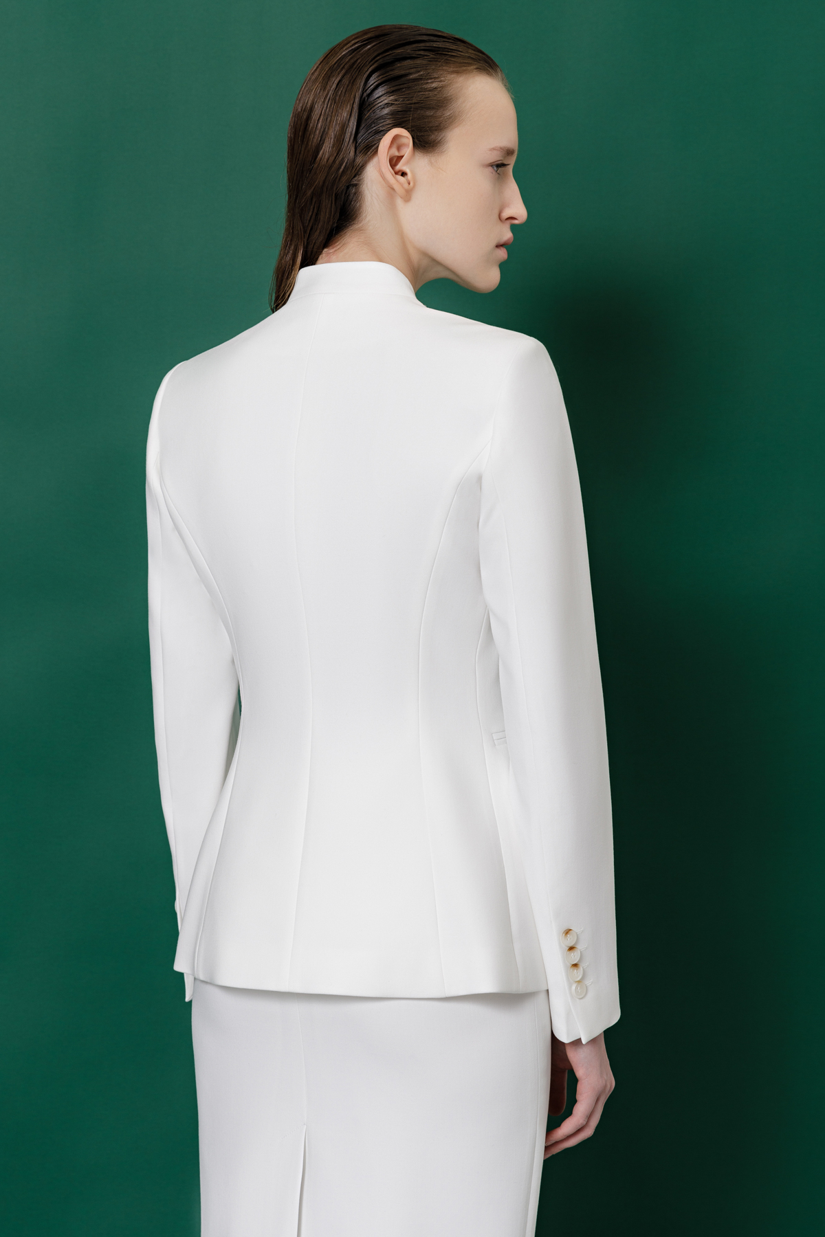 Жакет без лацканов VASSA&Co, пол женский, цвет белый