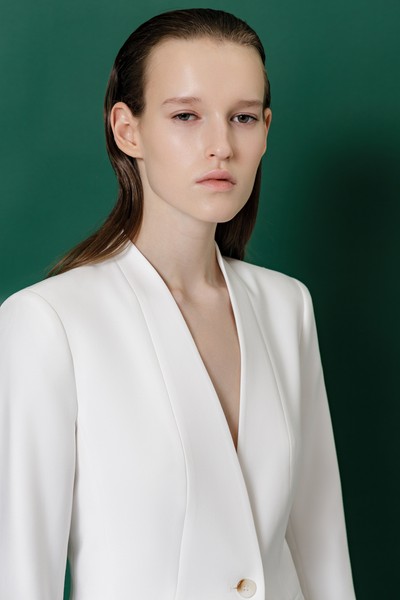 Жакет без лацканов VASSA&Co, пол женский, цвет белый, фото №2