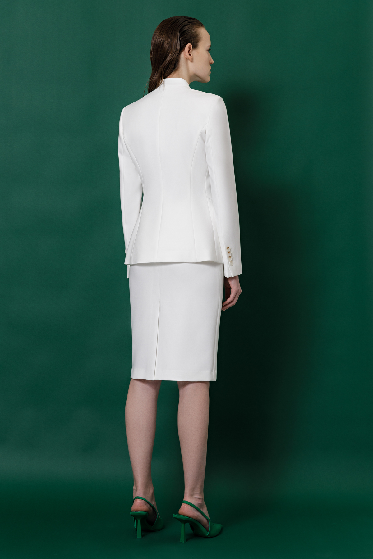 Жакет без лацканов VASSA&Co, пол женский, цвет белый