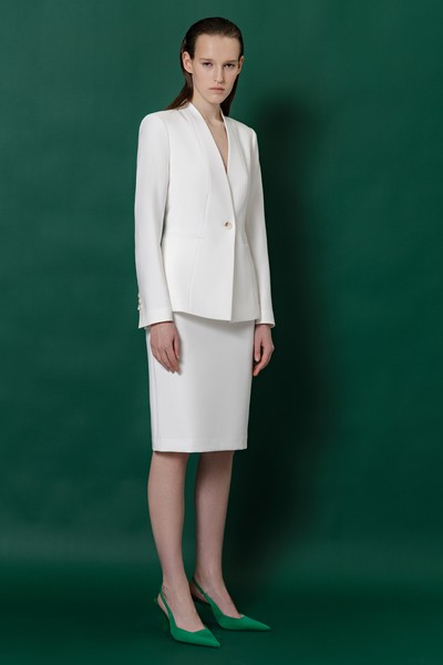 Жакет без лацканов VASSA&Co, пол женский, цвет белый, фото №3