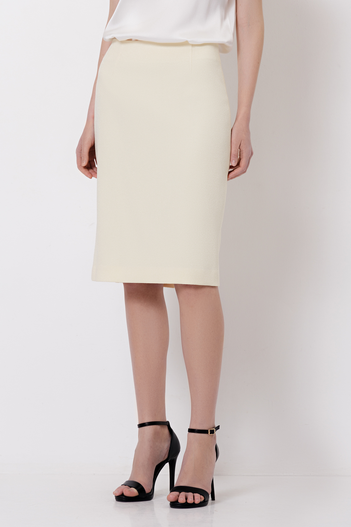 Юбка из фактурной ткани VASSA&Co, пол женский, цвет желтый, фото №3