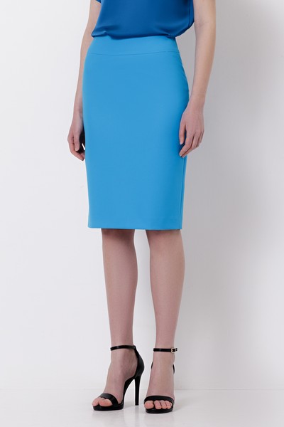 Юбка-карандаш VASSA&Co, пол женский, цвет голубой, фото №4