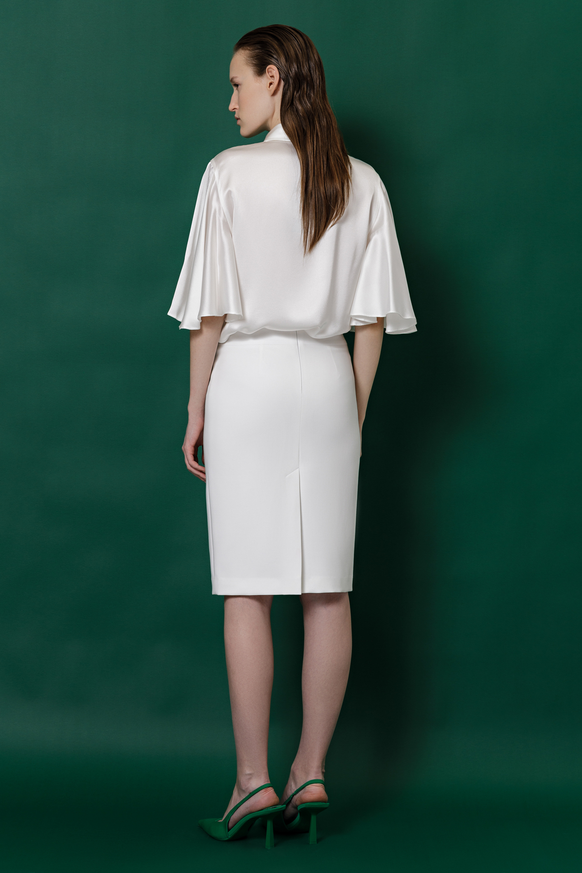 Юбка-карандаш VASSA&Co, пол женский, цвет белый, фото №5