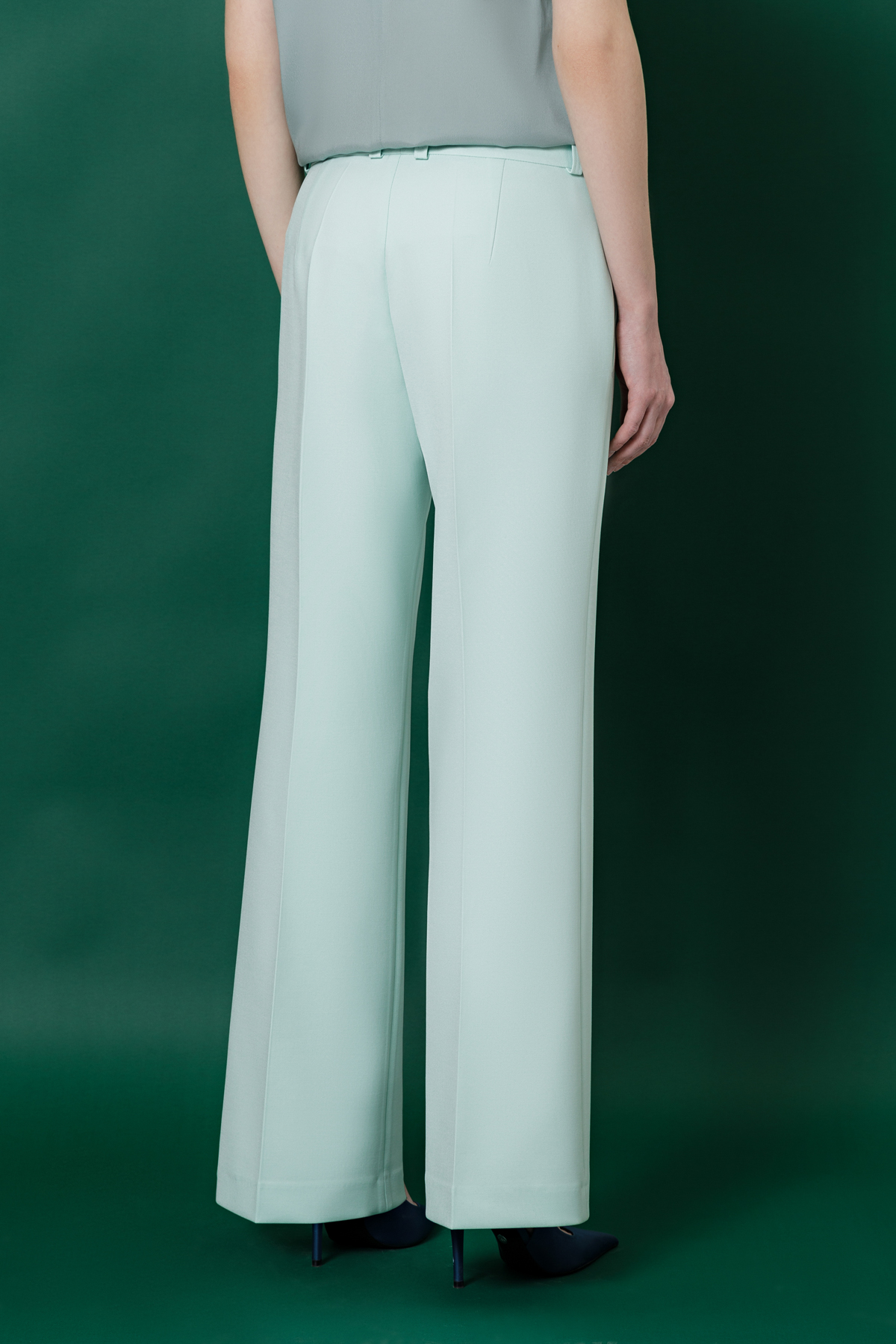 Брюки VASSA&Co, пол женский, цвет голубой, фото №5