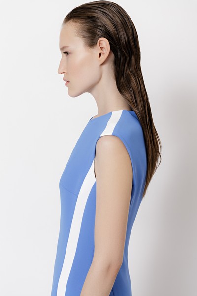 Платье с контрастными вставками VASSA&Co, пол женский, цвет голубой, фото №3