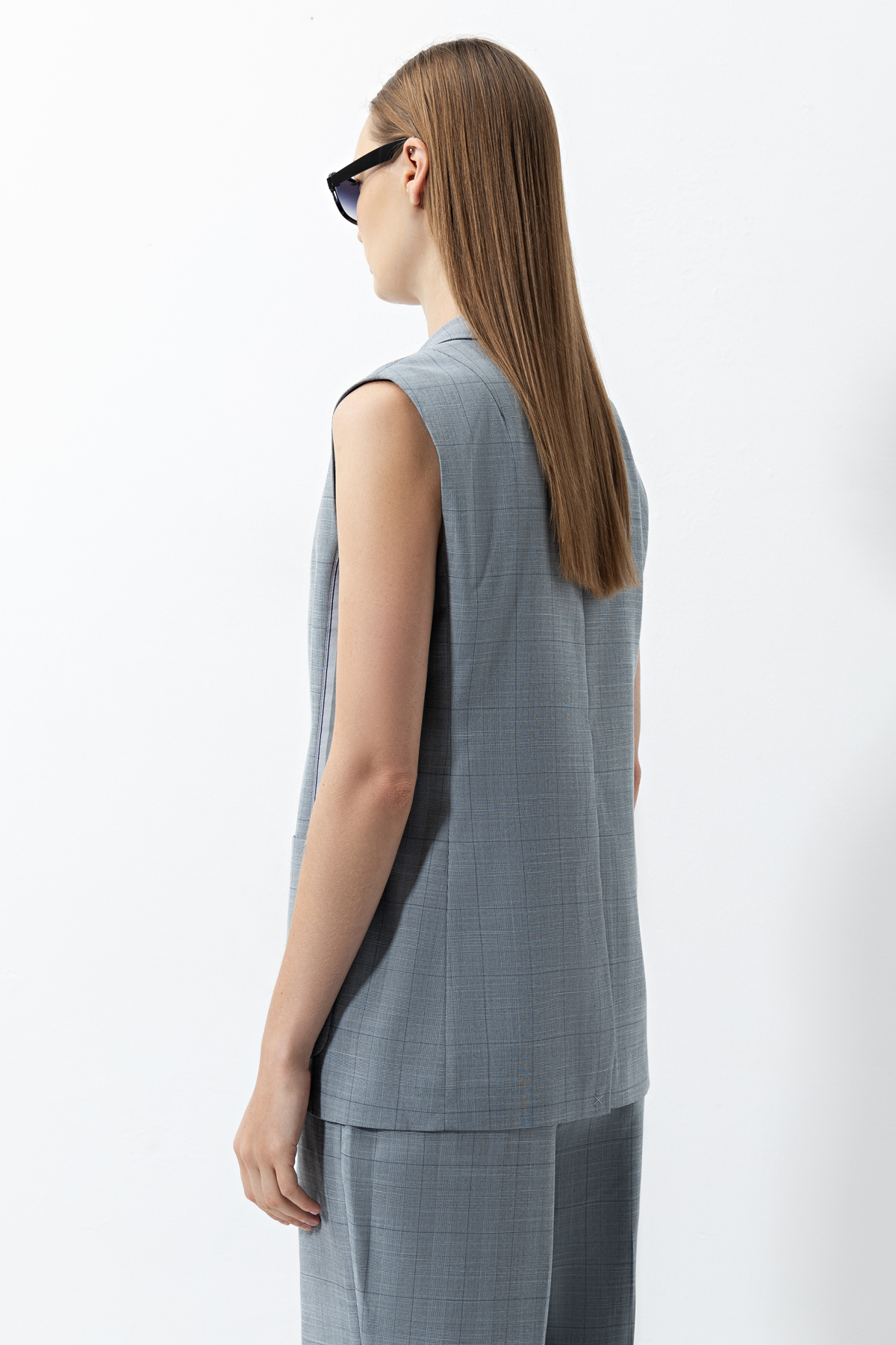 Жилет с тесьмой , пол женский, цвет серый, фото №4