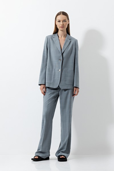 Жакет с тесьмой , пол женский, цвет серый, фото №5