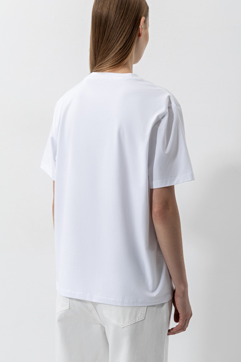 T-shirt VASSA CODE, пол female, цвет white, фото №5