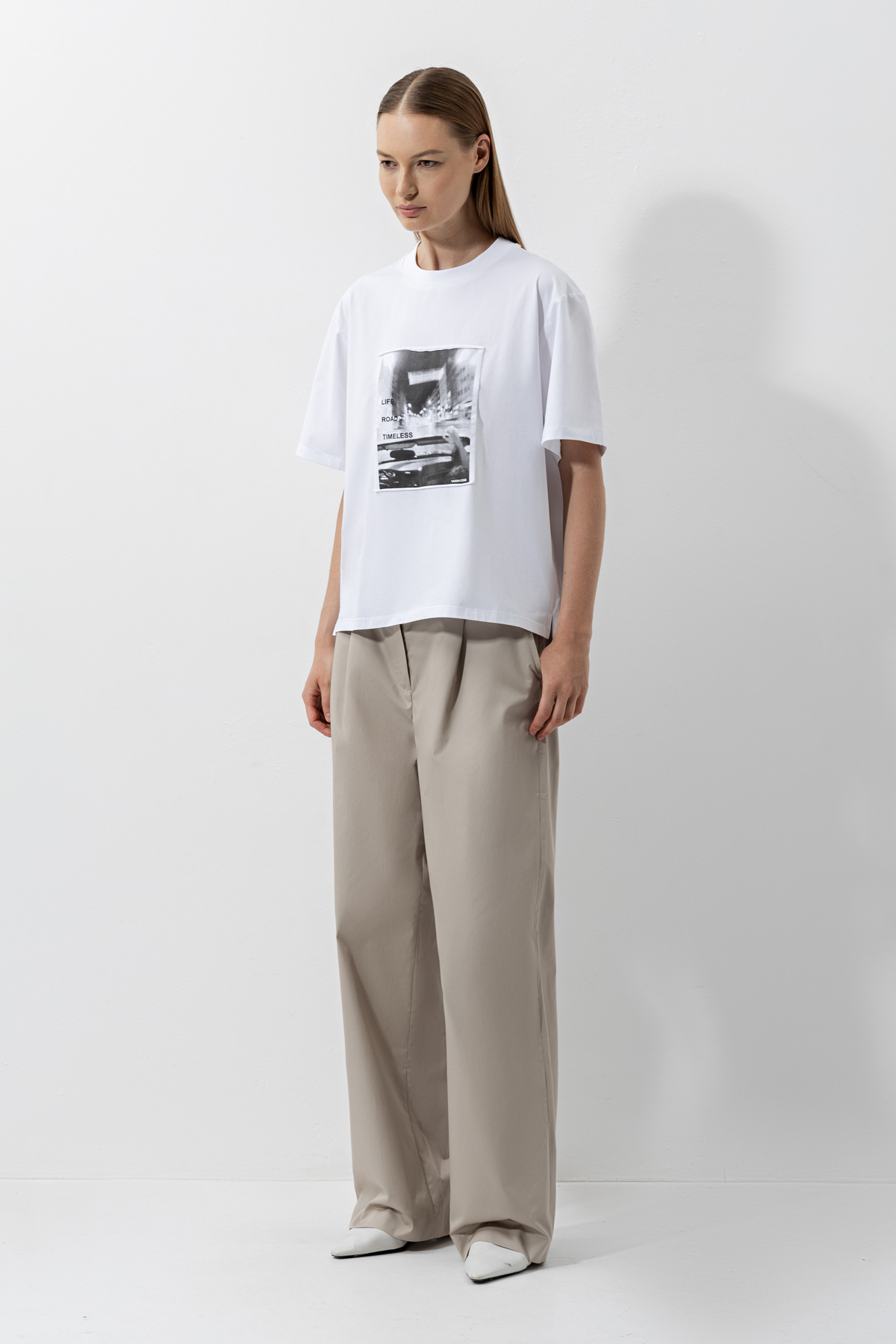 Футболка с принтом , пол женский, цвет белый, фото №2