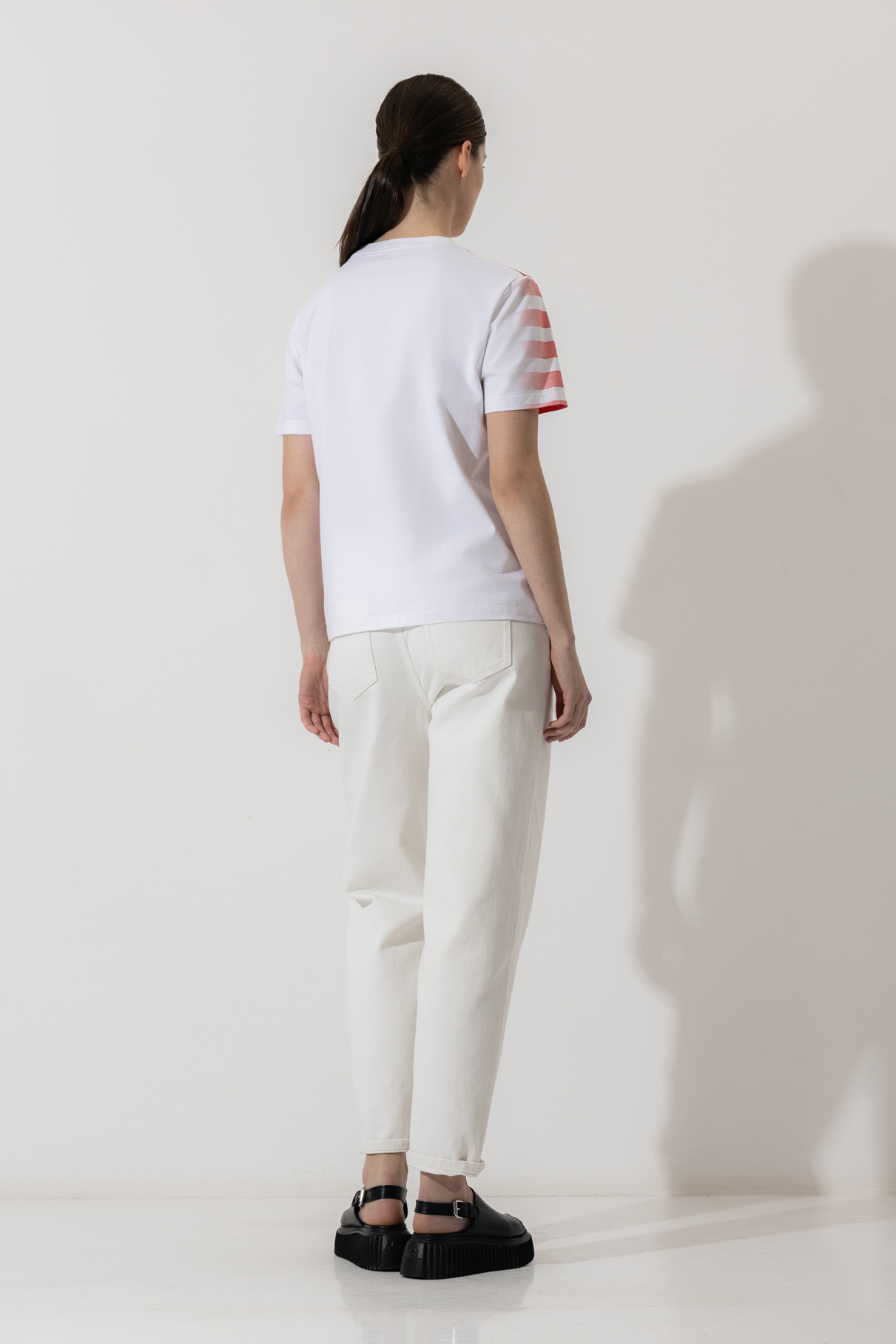 Футболка свободного кроя , пол женский, цвет белый, фото №4