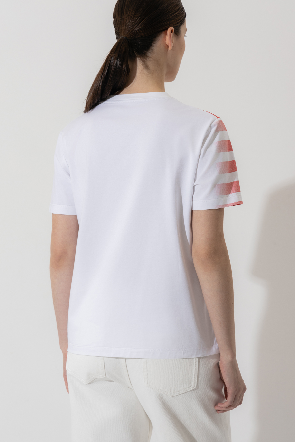 Футболка свободного кроя , пол женский, цвет белый, фото №5