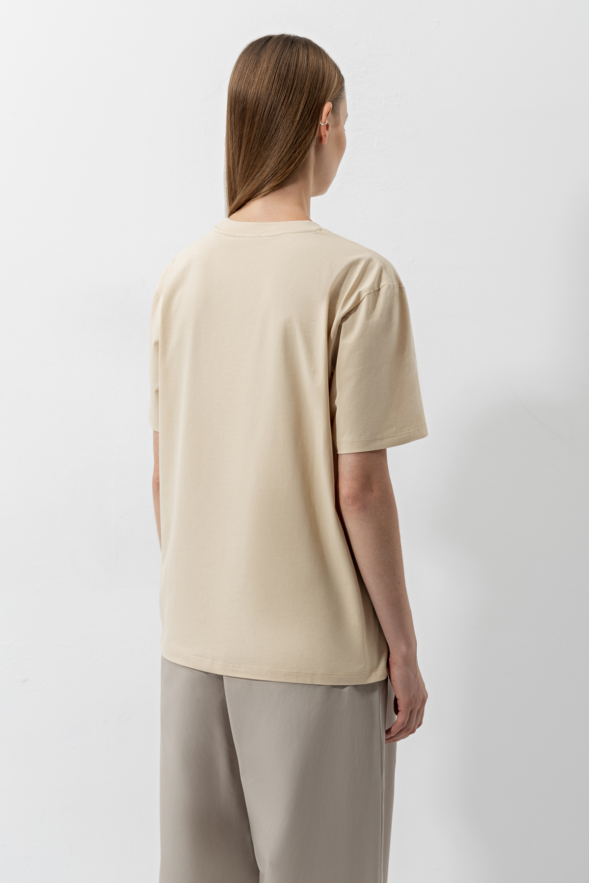 Футболка с логотипом , пол женский, цвет коричневый, фото №4