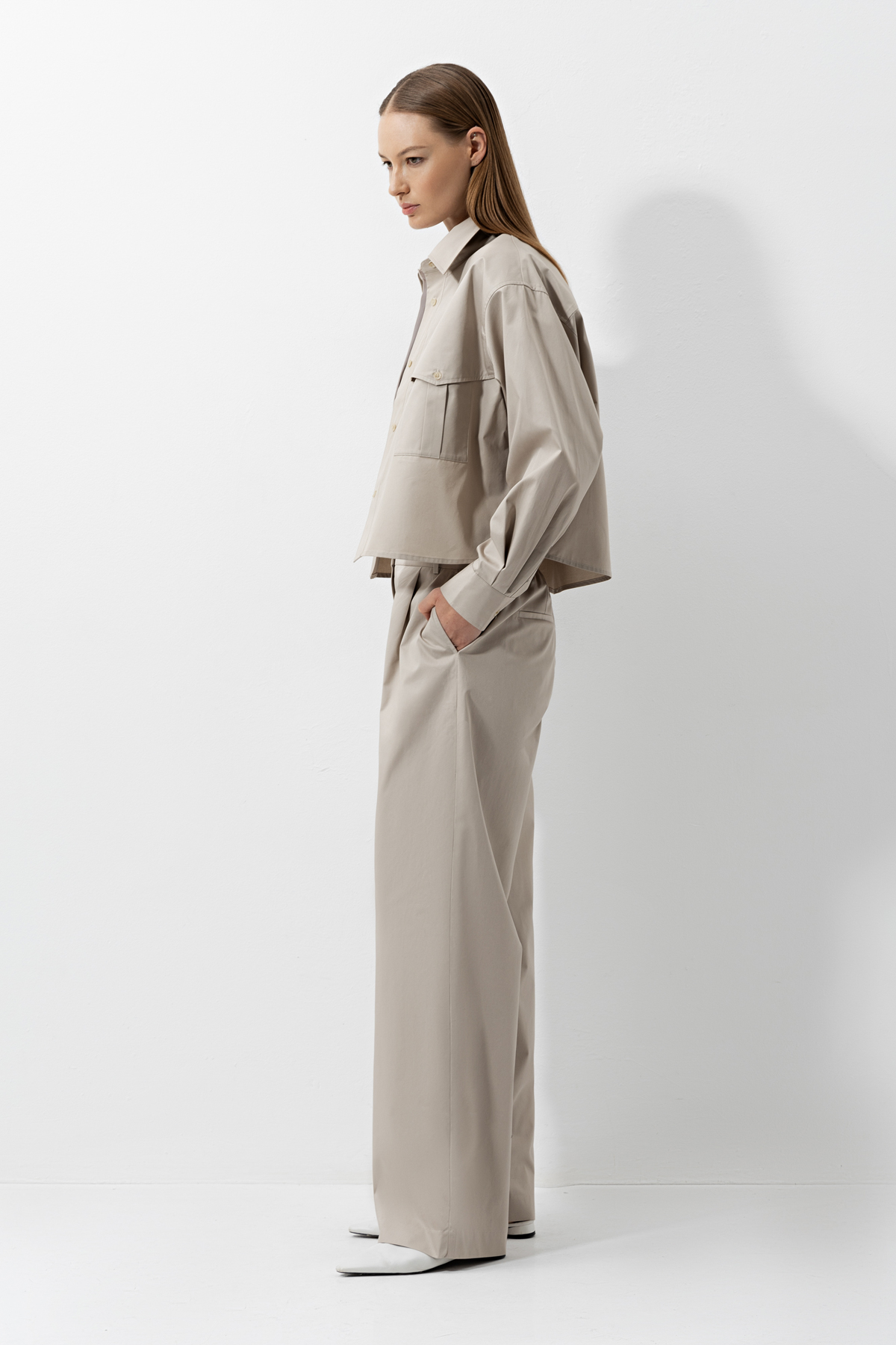 Брюки из хлопка , пол женский, цвет коричневый, фото №3