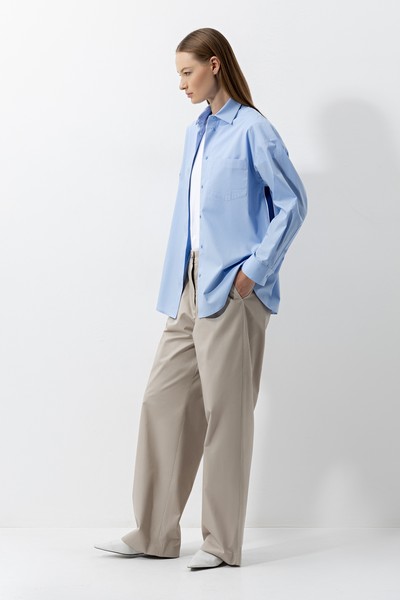 Брюки из хлопка , пол женский, цвет коричневый, фото №4