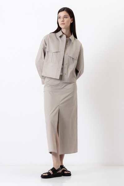 Юбка с разрезом , пол женский, цвет коричневый, фото №3