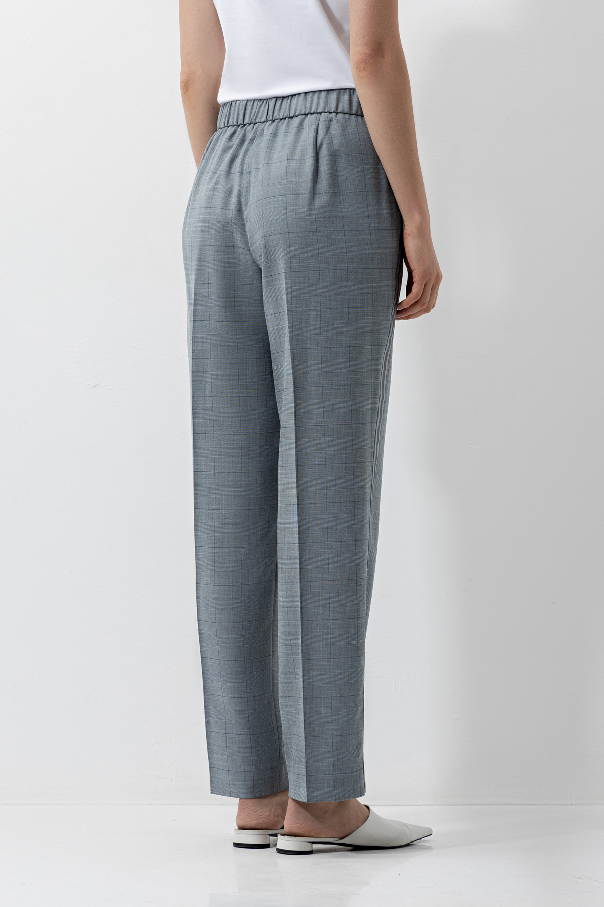 Брюки с тесьмой , пол женский, цвет серый, фото №4