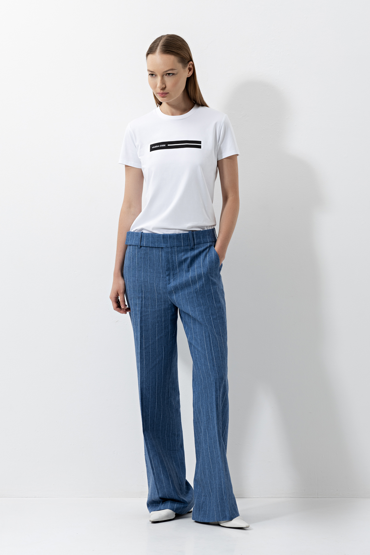 Trousers , пол female, цвет Синий