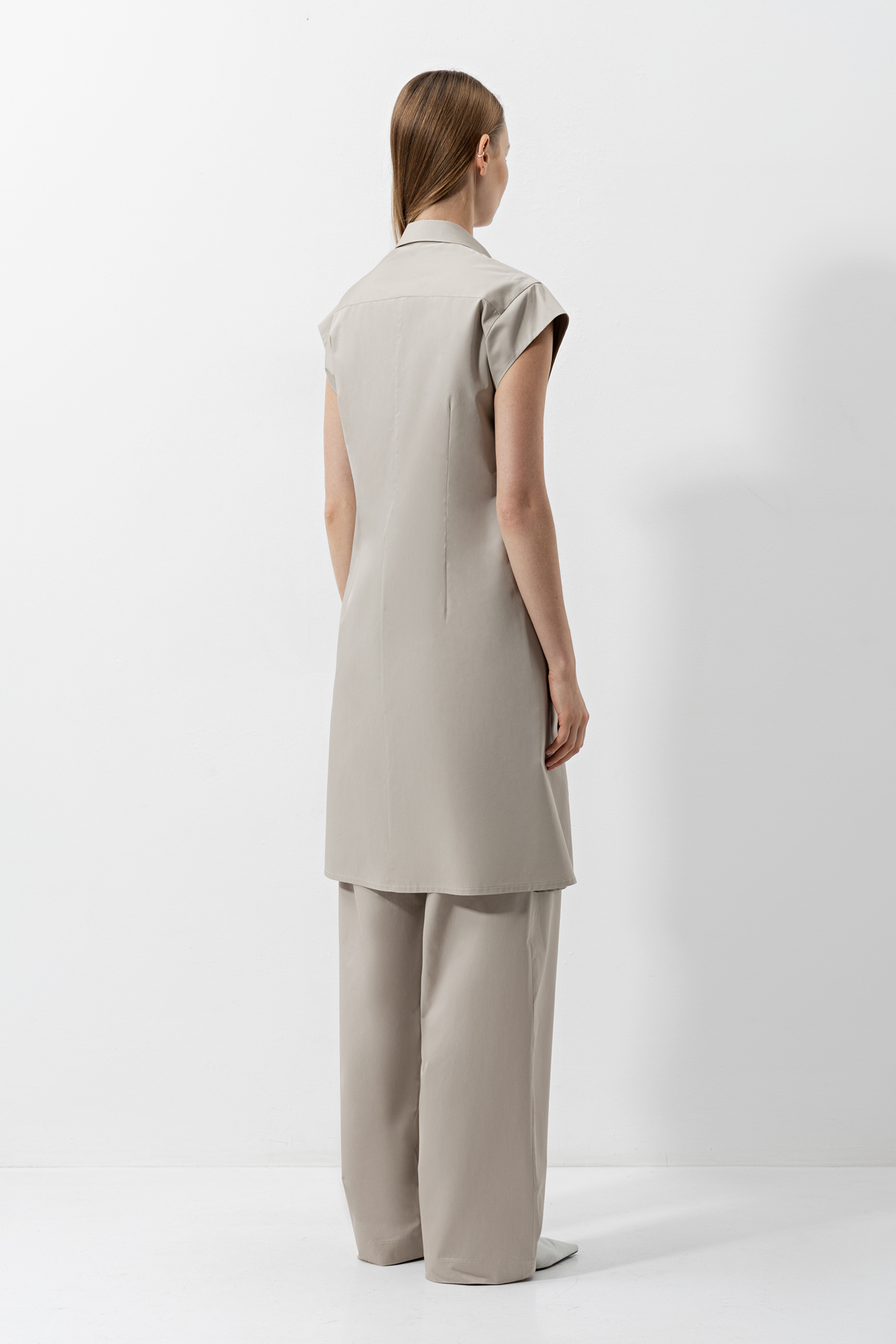 Платье из хлопка VASSA CODE, пол женский, цвет коричневый