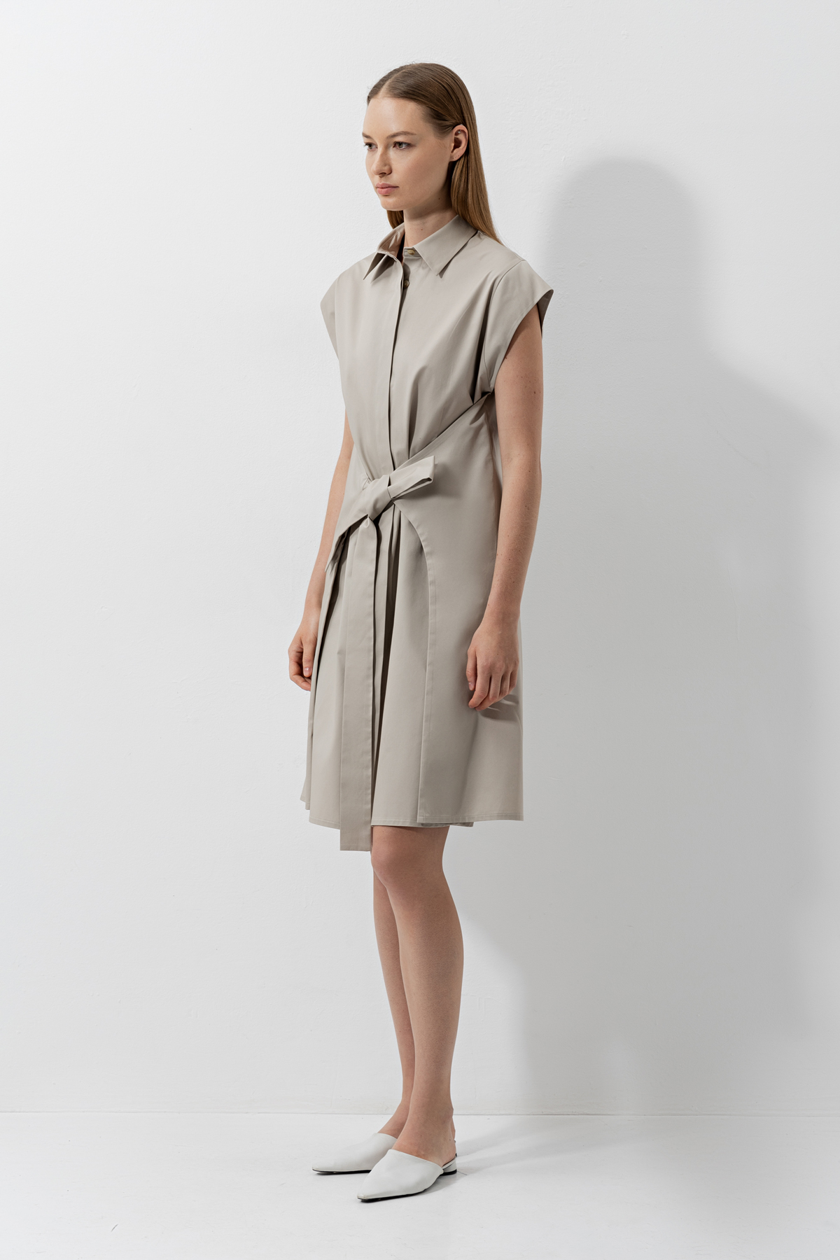 Платье из хлопка VASSA CODE, пол женский, цвет коричневый